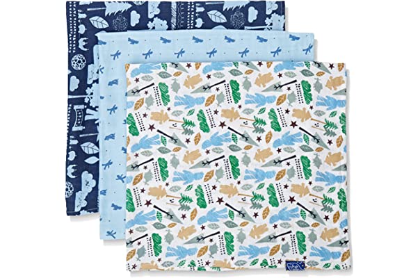 Blue Muslin Squares (3 Pack)