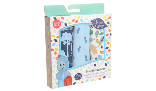 Blue Muslin Squares (3 Pack)